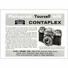 1955 Zeiss Ikon Contaflex: Photograph Yourself Vintage Print Ad