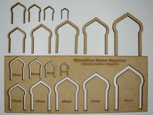 MDF ARCHI ORIENTALI MODELLO WARGAMES DND TRENI SCENARIO WARHAMMER MODELLO 40K - Foto 1 di 2