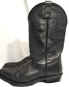 Smoky Mountain Herren Zum Überziehen Denver Cowboy Schwarz Leder Stiefel Größe 10 4032 - Bild 1 von 12