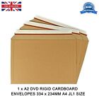 1 x A2 DVD RIGID CARDBOARD AMAZON STYLE MAILERS ENVELOPE 334x234MM A4 F3 JL3 HQ