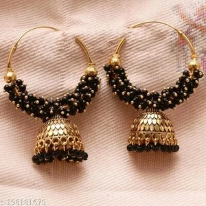 Bollywood Indian Gold Plated Style Kundan Jhumka Earrings Jewelry Set - Picture 1 of 8