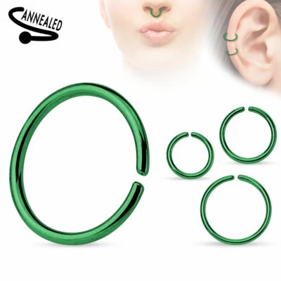 Anillos de aro de nariz tabique cartílago oreja 10 piezas torre daith hélice tragus joyería corporal Foto 1 de 4