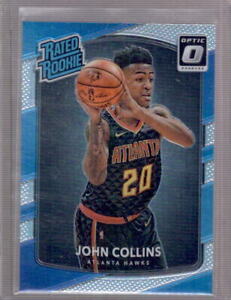 JOHN COLLINS 2017-18 Donruss Optic #182 Silver Holo Prizm Rated Rookie RC Hawks