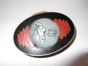 Antike französische Art Deco Schmuckschatulle chinesische geschnitzte Jade Topper signiert - Bild 1 von 12
