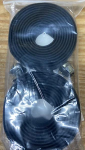 Schwarzes Vinyl-Gummi Lenkerband mit Chrom Endstopfen - 2 Rollen im Paket - Bild 1 von 3