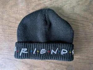 Friends TV Show Beanie Black Embroidered One Size Knit Hat Winter - Picture 1 of 6