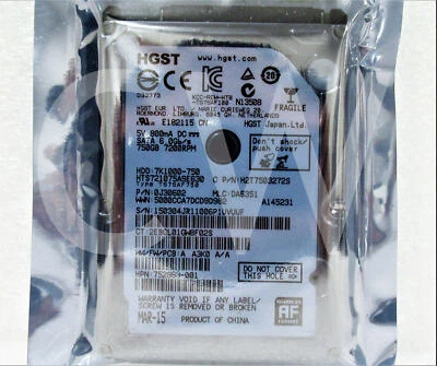 HTS721075A9E630 Hitachi 750GB 7200RPM 6Gbps 2.5" SATA HDD Hard Drive 0J30602 - Image 1 of 2