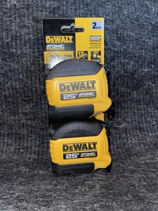 Dewalt 25' Atomic Compact Series Tape Measurer (2 Pack) Brand New in Package - Picture 1 of 5