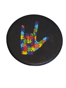 Autyzm Awareness Puzzle Element ASL Język migowy I Love You PopSocket Uchwyt na telefon - Zdjęcie 1 z 3