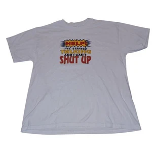 T-shirt vintage HANES bambino bianca taglia L (14/16) - Foto 1 di 5