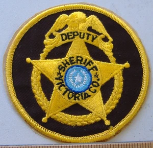 VICTORIA COUNTY SCERIFFO TEXAS TOPPA TESSUTO - Foto 1 di 2