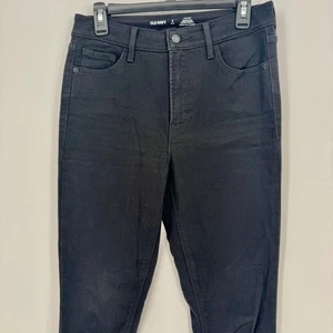 Old Navy Rockstar Super Skinny High Rise Black Jeans Size 8 Tall - Picture 1 of 6