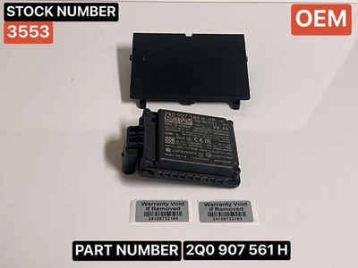 2019-2023 AUDI Q3 FRONT DISTANCE RADAR SENSOR AND PLASTIC COVER 2Q0 907 561 H - Image 1 of 4