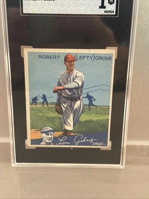 ROBERT LEFTY GROVE 1934 GOUDEY BASEBALL #19 RED SOX RC SGC GRADED Great Color - Image 1 of 4