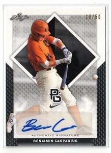 2016 Leaf Perfect Game BLACK AUTO Ben Casparius! LA Dodgers! Autogramm /50 - Bild 1 von 2