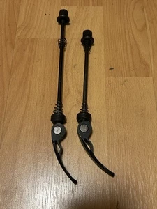 Vintage PROMAX Quick Release Front + Rear 100 135 mm QR Skewer Set 90s MTB Black - Picture 1 of 11