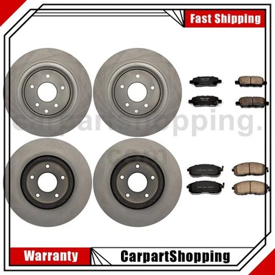 Juego de 6 pastillas de freno delanteras traseras rotores de freno para Nissan Altima 2007-2013 Foto 1 de 4