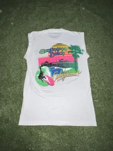 Vintage Huntington Beach California Hemd Herren Medium Ärmellos Made USA 90s - Bild 1 von 7