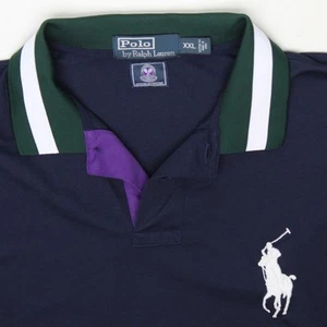 Polo Ralph Lauren 2014 Wimbledon Tennis Shirt Mens XXL Navy Blue Big Pony - Picture 1 of 4