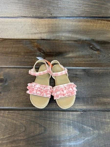 NEW Wonder Nation Gingham Pink Toddler Girl Sandals Size 10 - Picture 1 of 11