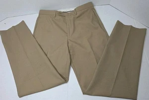 Ralph Lauren Men’s Size 34x34 Beige 100% Wool Total Comfort Pleated Dress Pants - Picture 1 of 10