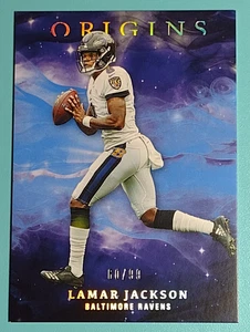 2019 Panini Origins Lamar Jackson Blue SP #60/99 - Baltimore Ravens - Picture 1 of 3