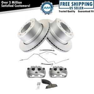 Rear Brake Pad & Rotor Kit Semi-Metallic Premium G-Coated Fits Dodge Ram - Picture 1 of 12