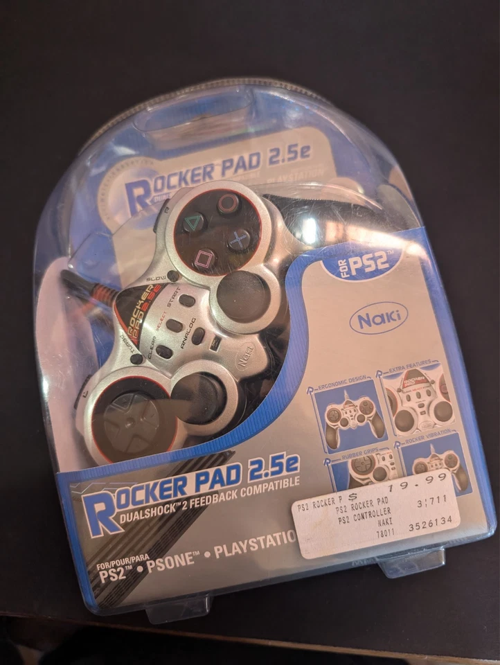 Naki Rocker Pad 2.5e Controller PS2 PS1 PSOne DualShock Compatible New Sealed - Image 1 of 4