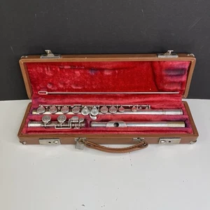 VTG Artley 18-0 Flute Nickel Silver Plate - Nogales ARIZ USA w/ Case UNTESTED - Picture 1 of 15