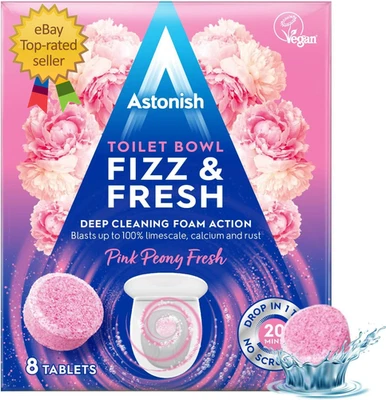 Astonish Foaming Pink Peony Toilet Bowl Cleaner - Deep Cleaning Limescale, Calci - Image 1 of 4
