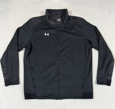 Under Armour мужчин XL UA свободного разминки молнии куртка трек черный новый с Ярлыками - Изображение 1 из 4