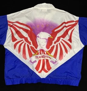 Vintage Reebok Eagle USA Full Zip Light Weight Eagle Jacket Mens Size XL - Picture 1 of 8