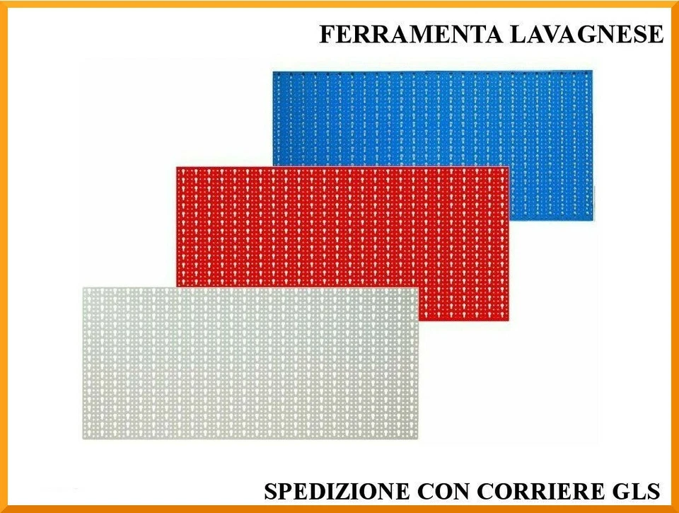 Pannello forato expo da officina per ganci in nylon cm 98 x 46 - Immagine 1 di 1