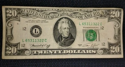 Series 1974  $20 Dollar Bill Federal Reserve Note - Image 1 of 2