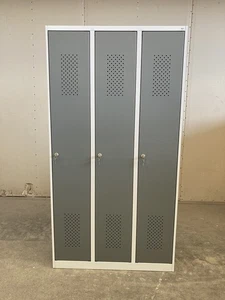 C+P Metallspind 3 Abteile 90cm breit dunkelgrau grau abschließbar - Bild 1 von 11