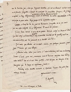 Sur l.oeuvre de Gustave Téry. Lettre anecdotique signée P. Myrriam. 1923. - Picture 1 of 1