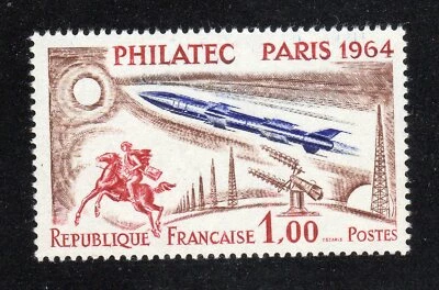 France 1964 SC# 1100 - Postrider, Rocket and Radar Equipment - M-NH Lot # 076 - Image 1 of 2