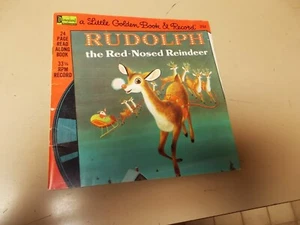 RUDOLPH EL RENO NARIZ ROJA DISCO DE VINILO UN DISCO Y LIBRO DE DISNEYLAND 1976 - Imagen 1 de 5