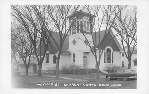 NORTH BEND NE NEBRASKA REAL PHOTO POSTCARD METHODIST CHURCH 1950s 111824 T - Picture 1 of 2