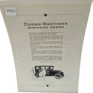 Vintage 1922 Dodge Brothers Business Sedan Ad Advertisement - Picture 1 of 4