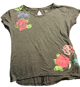 Old Navy Active GO-DRI Girls Size L 10-12 Rose Graphic Tee - Picture 1 of 5