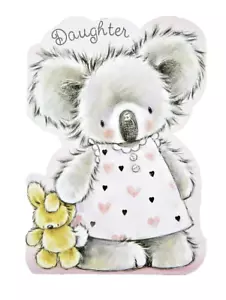 LOTE DE TRABAJO 350 x Tarjeta de Feliz Cumpleaños Hija - Lindo Koala con Regalos de Prelude - Imagen 1 de 4
