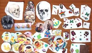 Over 40 Vintage Cutouts of Different Size & Color Copies, Stickers and/or Photos - Picture 1 of 8