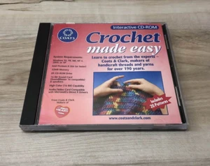Crochet Made Easy Interactive CD-ROM Win 95/98/2000/XP Includes 20 Projects - Photo 1/2