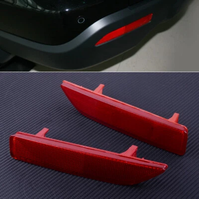 2xRed Rear Bumper Bar Reflector Light Cover fit for Honda CRV 2007-09 City ut - image 1 of 4