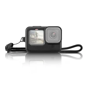 For GoPro Hero12 11 10 9 Black Housing Silicone Case With Strap & Lens Cover - Photo 1 sur 8