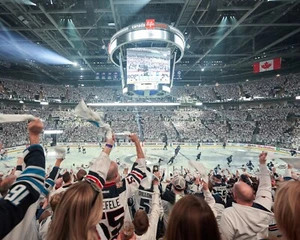 Foto de hockey 8x10 NHL Winnipeg Jets 2024 Playoffs Whiteout Canada Life Center - Imagen 1 de 1