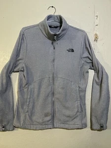 The North Face Women's Jacket Size L Fleece Striped Full Zip Gray - Picture 1 of 11