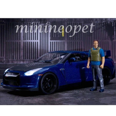 JADA FAST & FURIOUS 2009 NISSAN GT-R R35 1/18 with LIGHTS & BRIAN FIGURE 31142 - Image 1 of 4