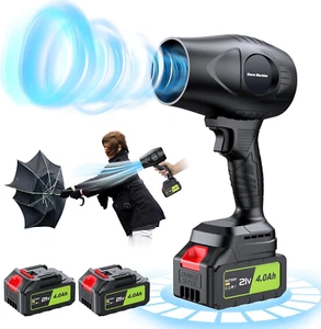 Electric Cordless Leaf Blower 300000RPM Handheld Leaf Blower 2 X 4.0Ah Batteries - Picture 1 of 7
